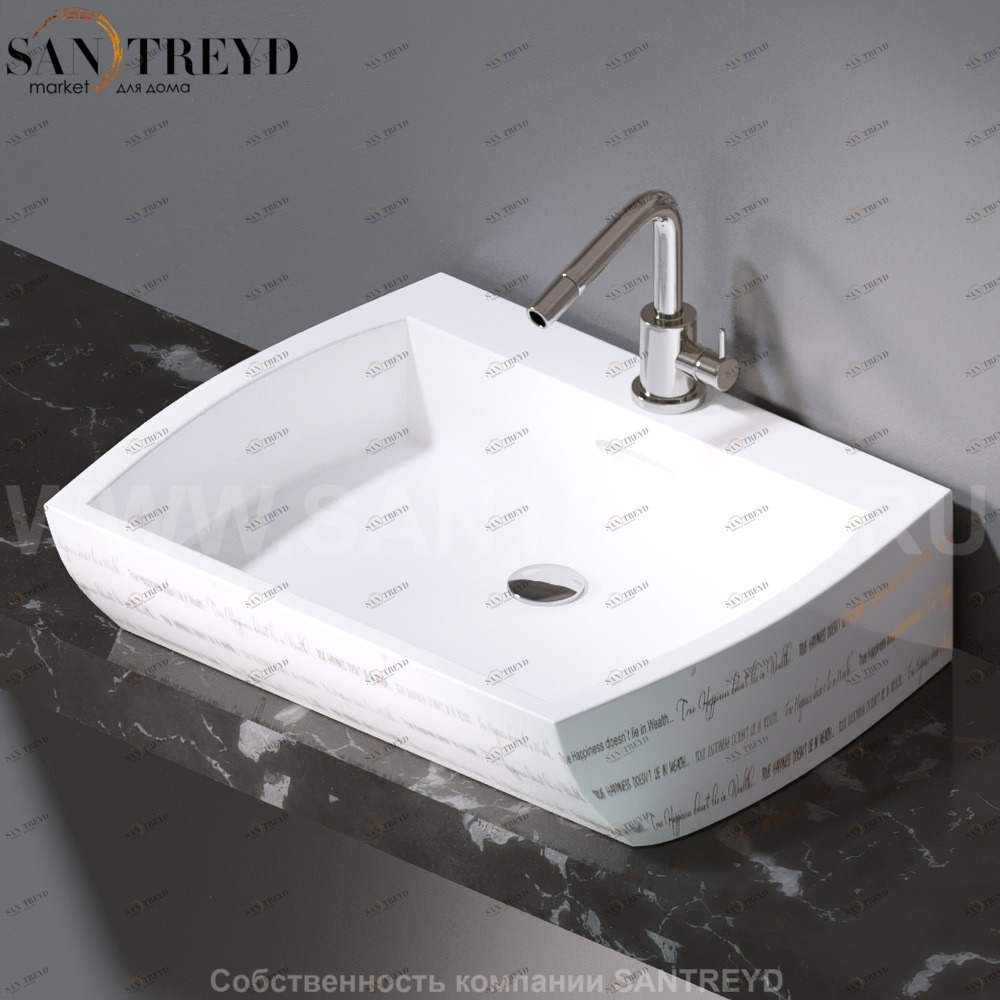 L282.420G Накладная раковина на столешницу  овальная A. e T. Italia SQUARE AeT ITALIA