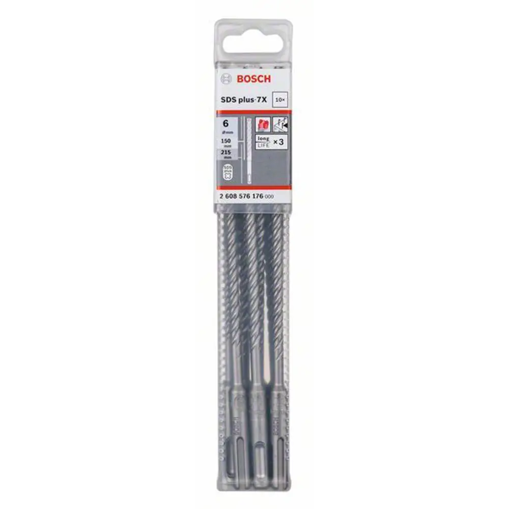 Набор буров по бетону SDS-plus 7X Bosch 6x150x215 мм, 10 шт. 82857650 STLM-2036104 BOSCH PROFESSIONAL 