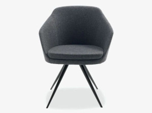 Мягкий тканевый стул с подлокотниками