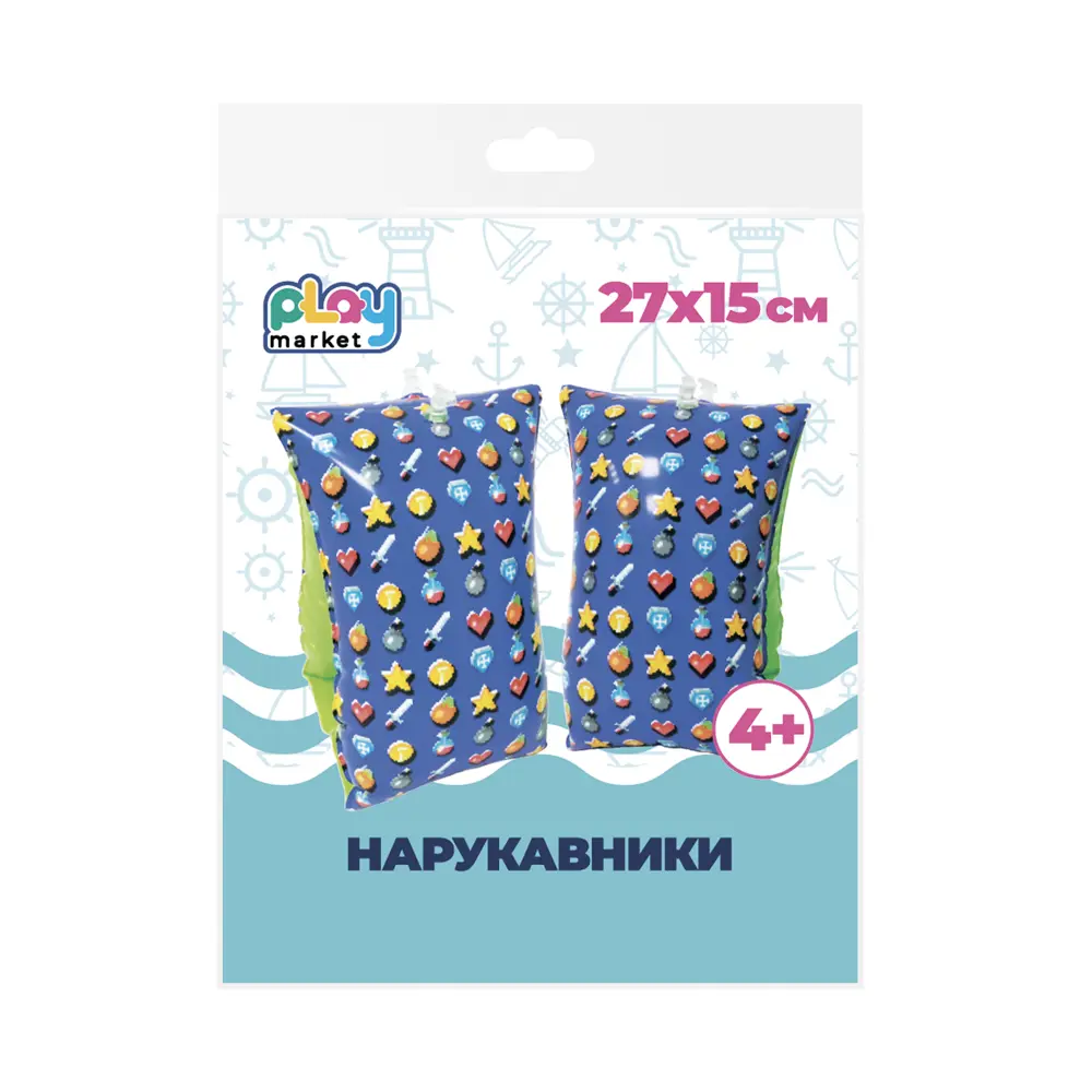 Детские нарукавники для плавания Пиксель ПВХ 23x15 см разноцветные Santreyd STLM-2077791 - Вид №2