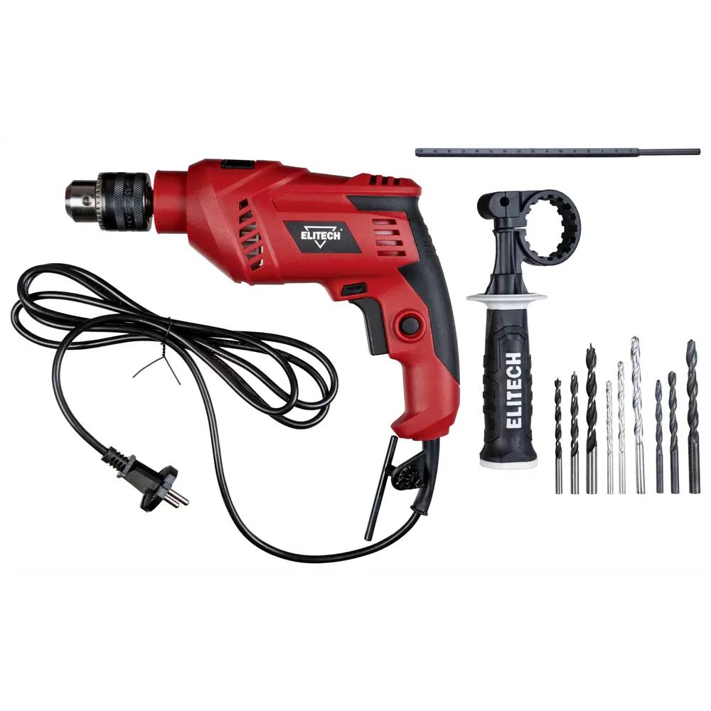 Сетевая ударная дрель Elitech ДУ 06-13РЭ для профессиональных работ 89361449 STLM-1375290 - Вид №6