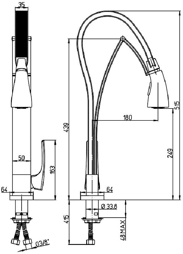 Paini Hybrid HKCR557BYTKKM смеситель для кухни - Вид №2