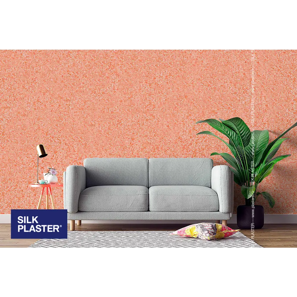 Жидкие обои SILK PLASTER Absolute А424 в оранжевом цвете 82736054 STLM-0035081 - Вид №3