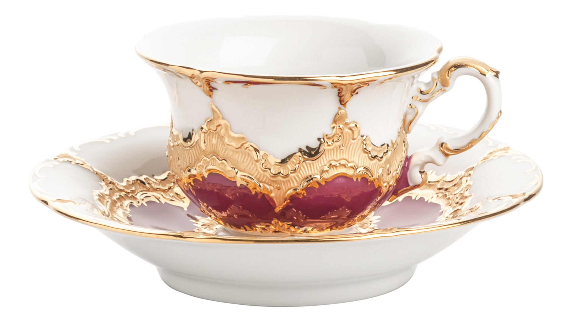 10538357 Meissen Сервиз кофейный 6/21 "Форма - Б" (пурпур) Фарфор  - Вид №2