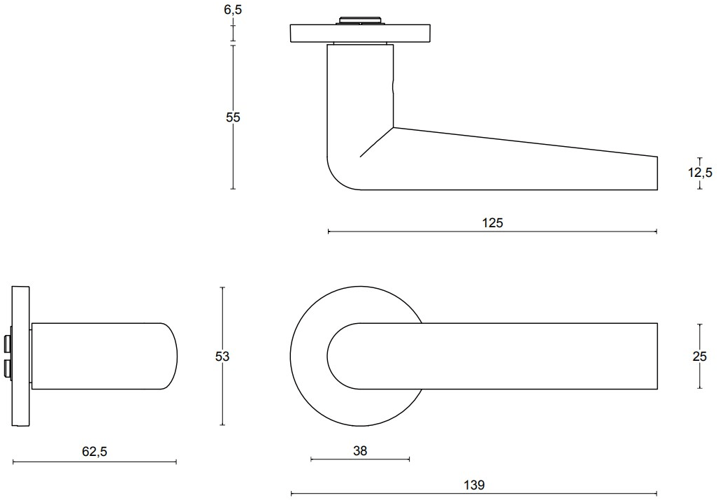 Formani Ручка на розетке с покрытием из матового черного ПВХ Inc sun-id-1501442 - Вид №5