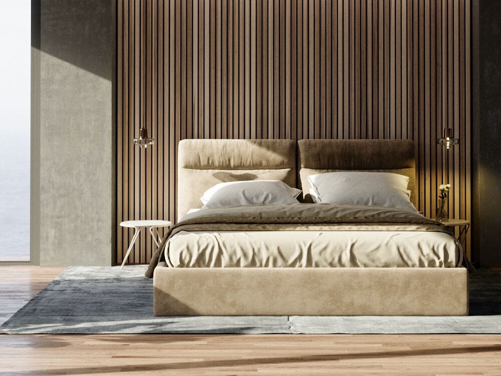 Двуспальная кровать с мягким изголовьем Woodsoft VANCOUVER ARCH-00078784 - Вид №4