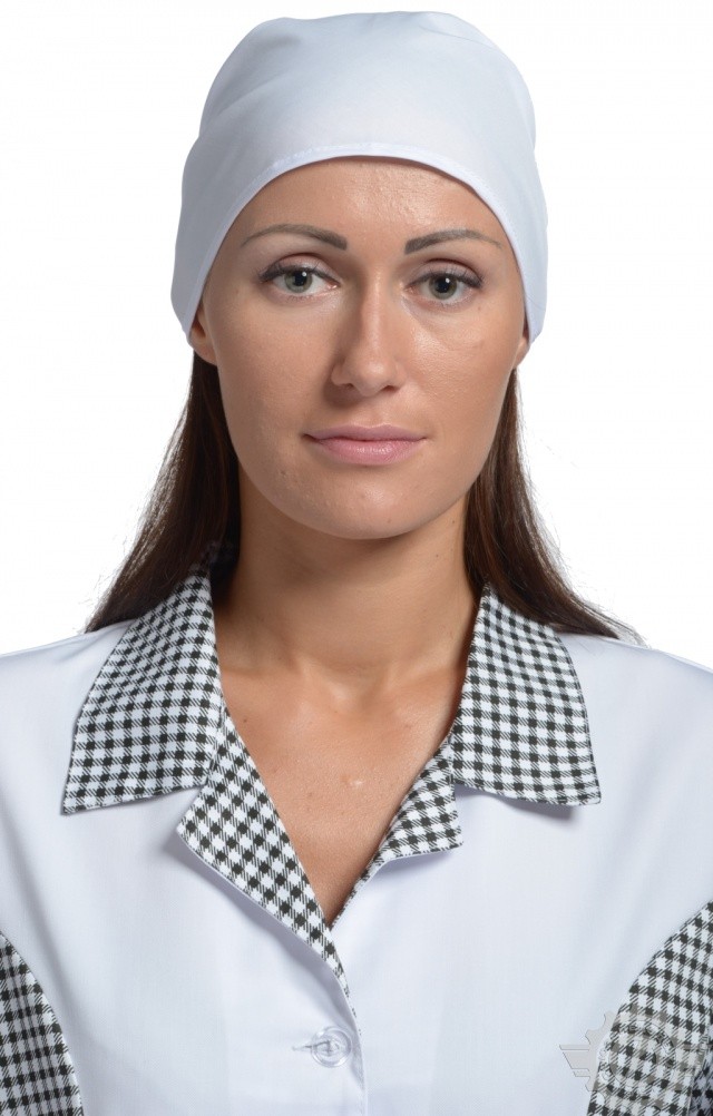 59287 Косынка ткань "Тиси" белая  Повар  размер Спецодежда  - Вид №5