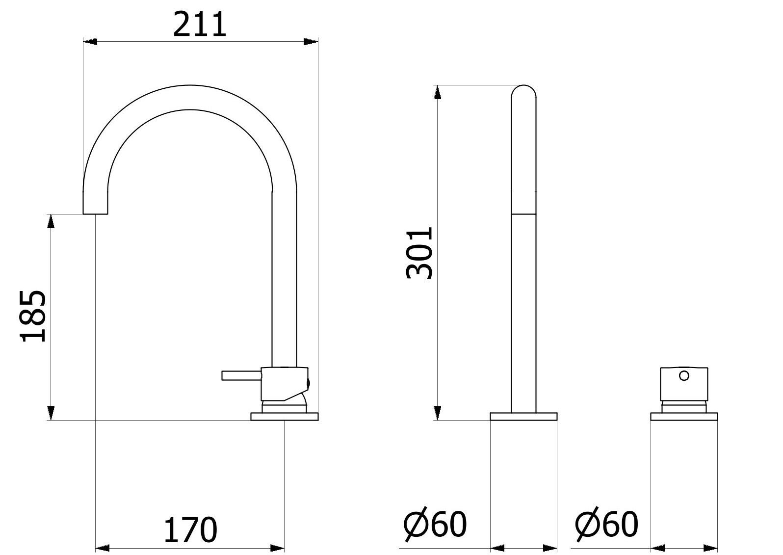 Смеситель для раковины с автоматическим сливом IB Milano Torino ARCH-00094207 - Вид №13