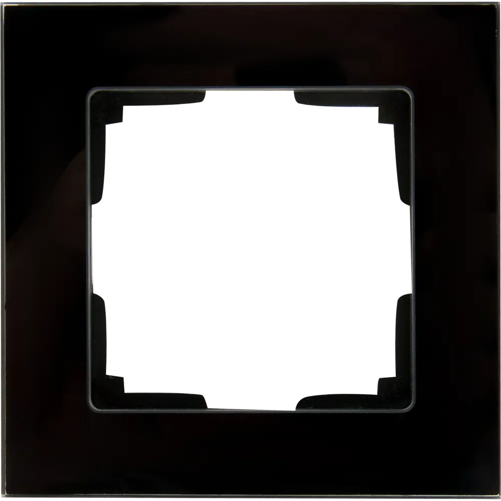 WERKEL Favorit - Стеклянная рамка для розеток черный матовый 17781501