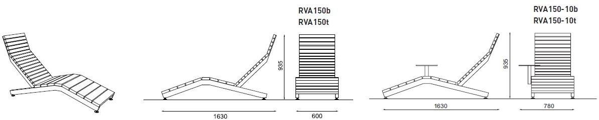 mmcité1 Садовая кушетка из стали и дерева  Rva150  - Вид №20