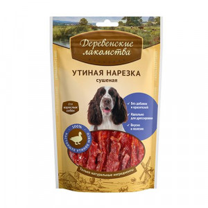 ПР0014871 Лакомство для собак утиная нарезка 100г ДЕРЕВЕНСКИЕ ЛАКОМСТВА