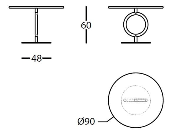 Круглый стол из стали и МДФ SANCAL ARCH-00102671 - Вид №3