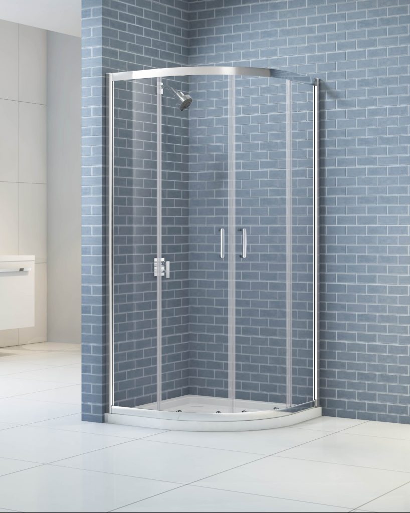 Душевой уголок асимметричный KB2Q90 Merlyn MERLYN IQ Хромированный  - Вид №1