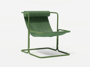 Тканевое садовое кресло с подголовником