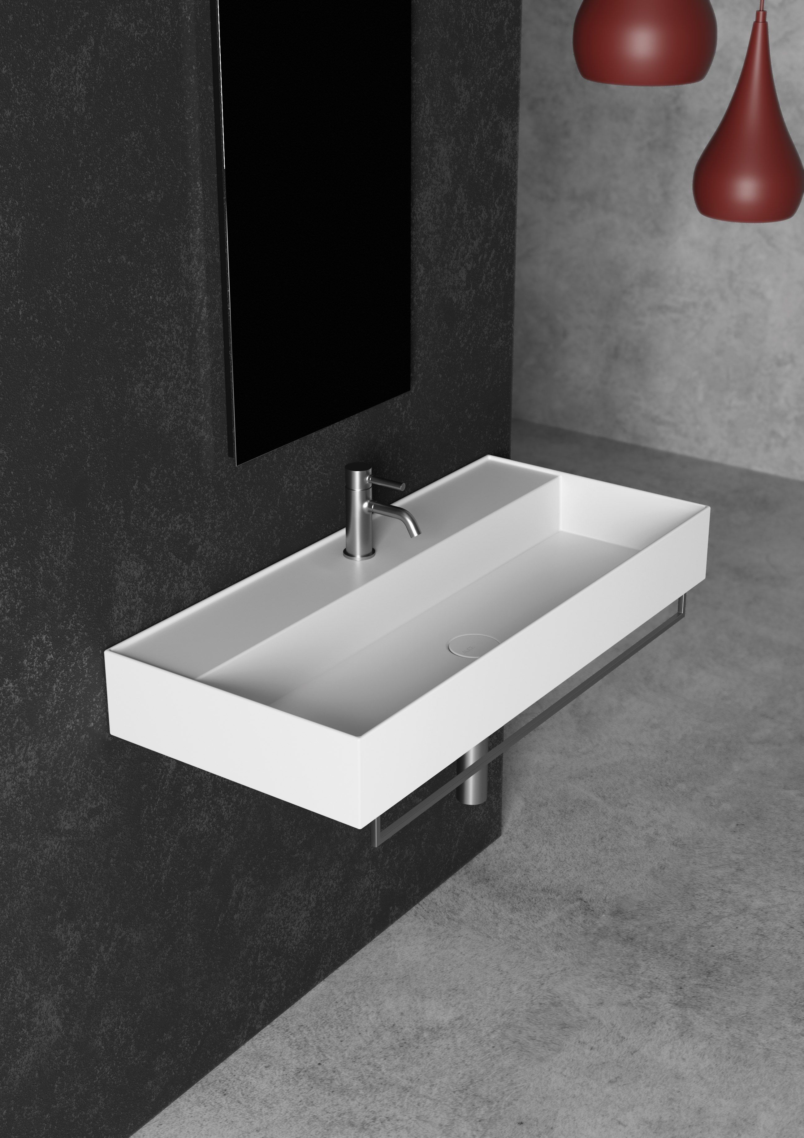 Керамическая прямоугольная подвесная раковина Alice Ceramica HIDE ARCH-00151886 - Вид №13