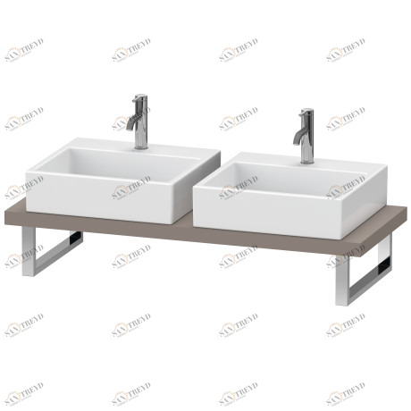 BR101C04343 Brioso Консоль для накладной и встраиваемой сверху раковины компакт Базальт матовый, декор Duravit