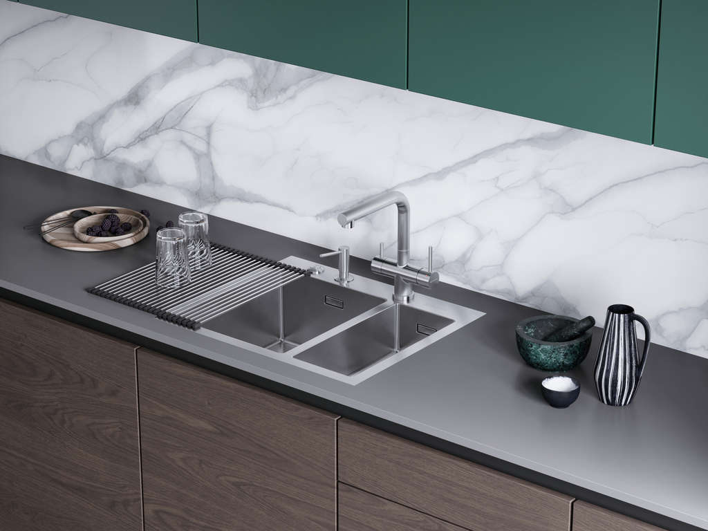 Кухонная мойка Akisame 60-2 IN-L OMOIKIRI 4993775 - Вид №3