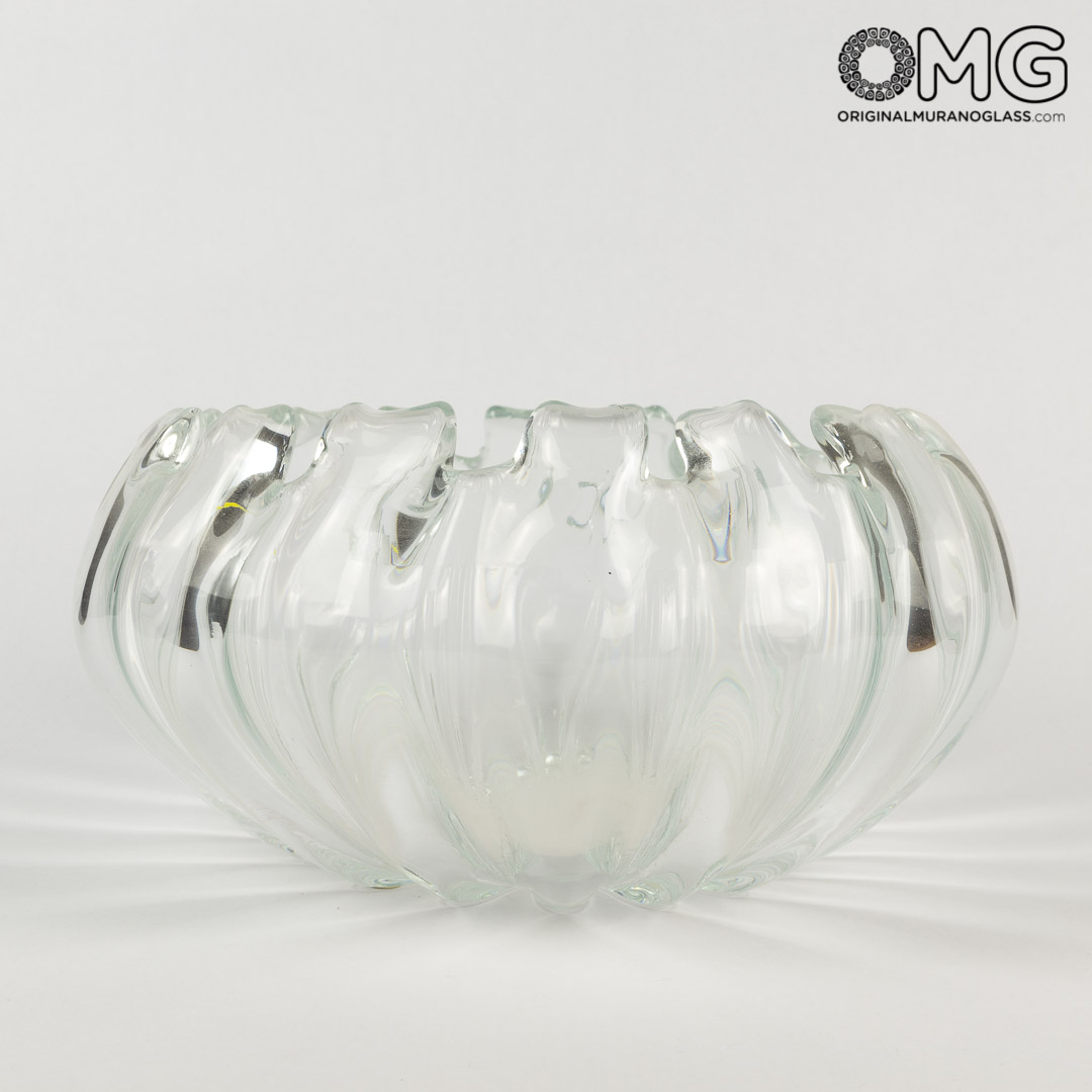 2918 ORIGINALMURANOGLASS Вазочка из дутого стекла - Original Murano Glass OMG 23 см  - Вид №1