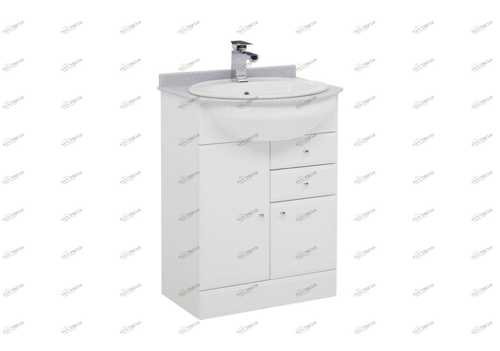 Тумба с раковиной Aquanet Марсель 60 белый (серый) 001002950016823900203876