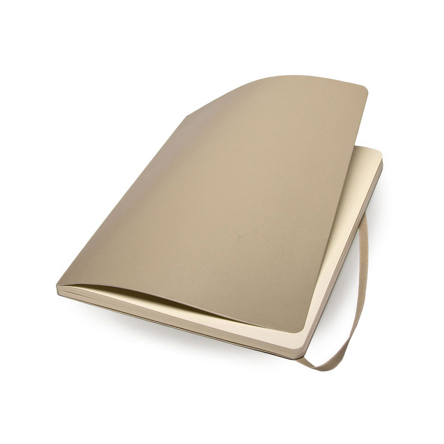 Блокнот Moleskine CLASSIC SOFT 190х250мм 192стр. пунктир мягкая обложка фиксирующая резинка бежевый 394723 - Вид №4