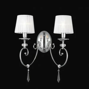 Бра металлическое с абажуром на 2 лампы белое Newport 10202/A NEWPORT 10200 00-3931107 Бежевый