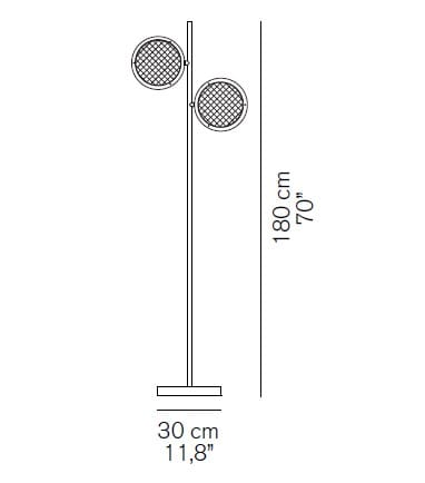 Регулируемый металлический торшер с диммером Oluce Berlin ARCH-00104243 - Вид №12