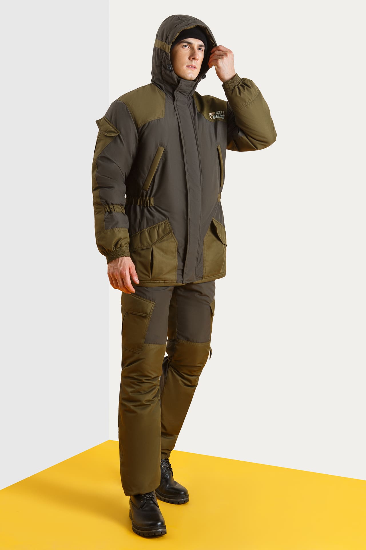 63939 Костюм  зимний хаки West Fishing  Зимняя спецодежда Santreyd  - Вид №12