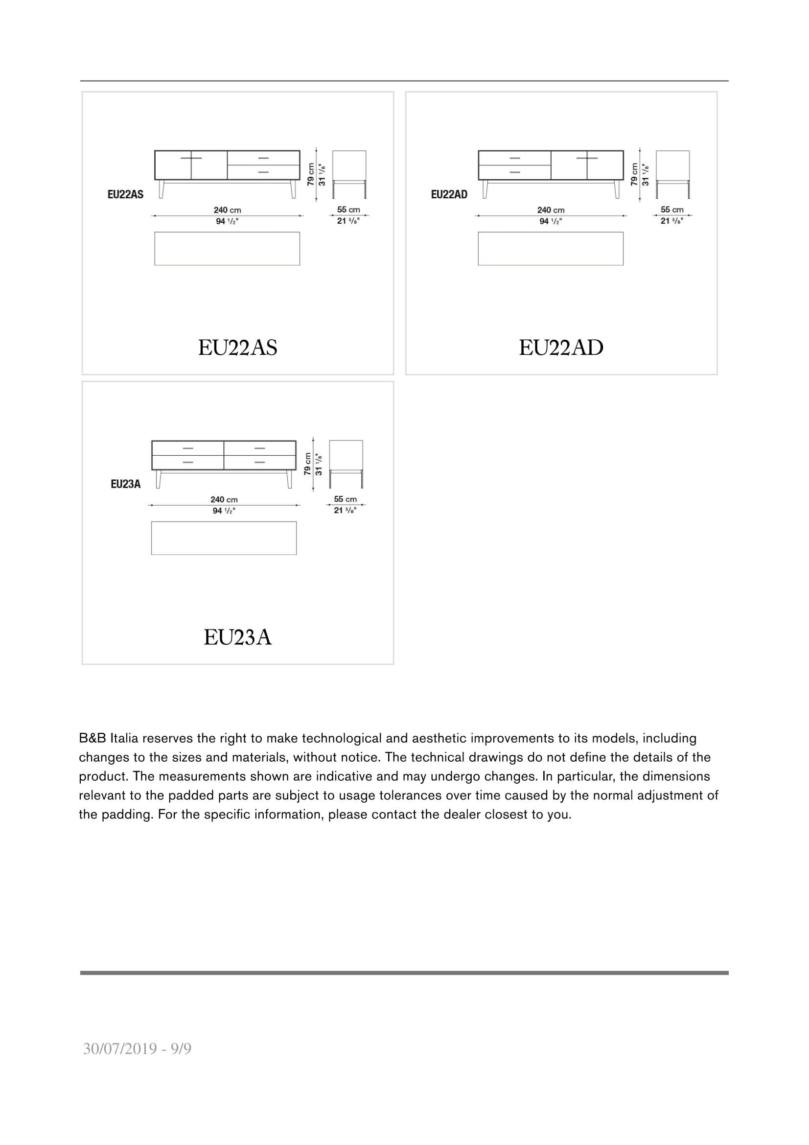 Стеклянный шкаф с распашными дверцами с ящиками B&B Italia эвкалипт ARCH-00080674 - Вид №8