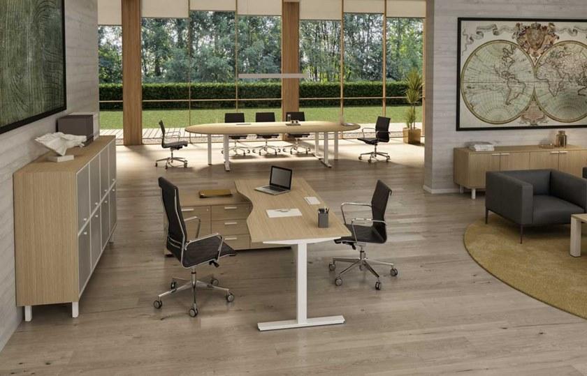 Bralco Рабочий стол из меламина со встроенной полкой Winglet sun-id-1445098 - Вид №3