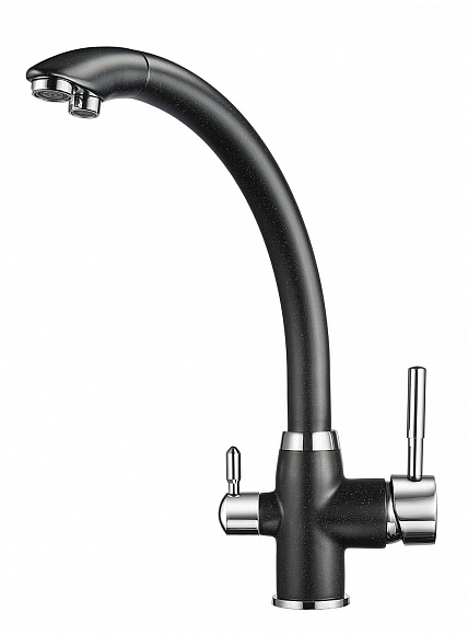 2167, ЧЁРНЫЙ, СМЕСИТЕЛЬ КУХОННЫЙ GRANULA 2167-ST139 - Вид №1