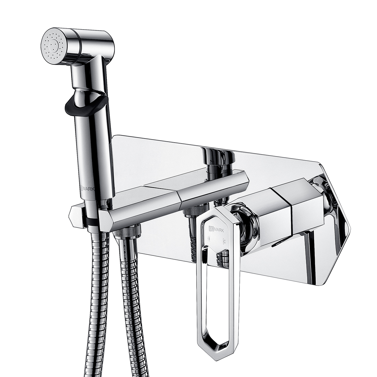 LM3919C Смеситель Prizma с гигиеническим душем, встраиваемый LEMARK Prizma 