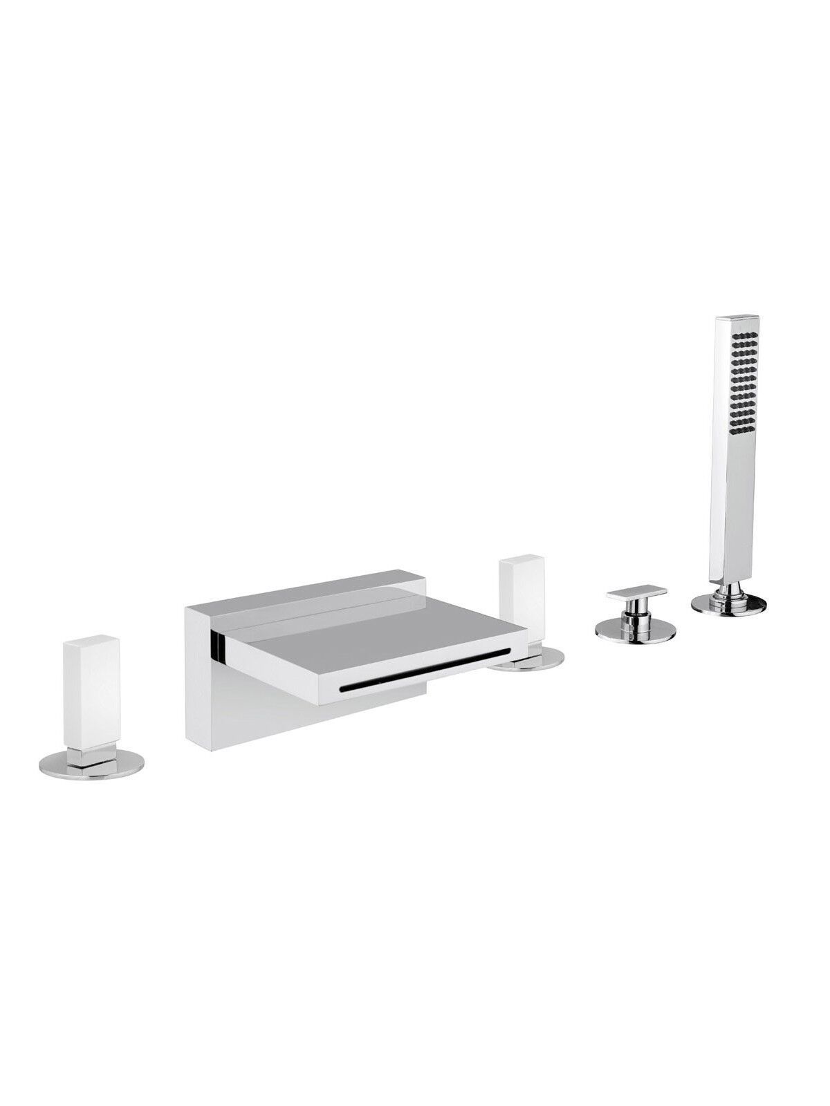 Смеситель для ванны с 5 отверстиями с водопадом и переключателем Rubinetterie Frattini Vita Due ARCH-00038193 - Вид №3