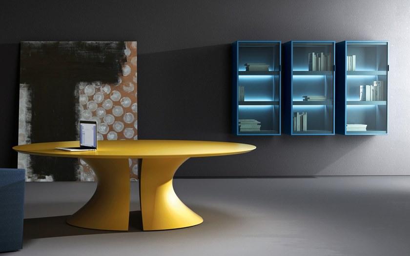 Martex Модульный офисный книжный шкаф из дерева и стекла sun-id-1374044 - Вид №1