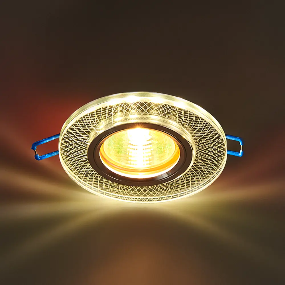 Светильник точечный встраиваемый DLS-L153 с LED-подсветкой под отверстие 65 мм, 1.7 м², цвет прозрачный Fametto STLM-2165420 - Вид №1