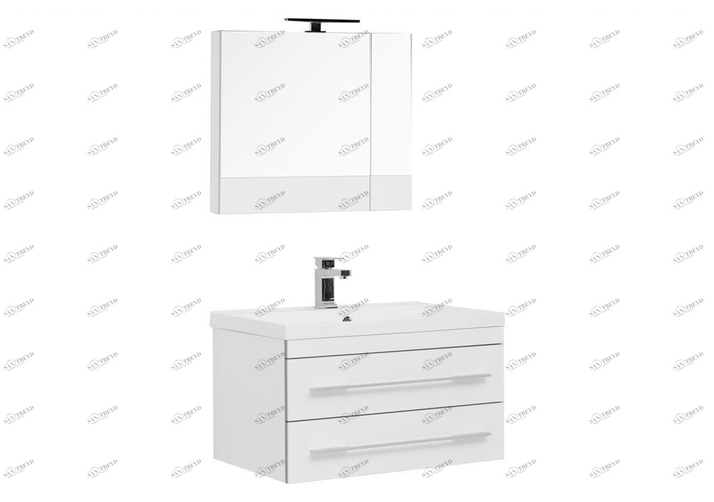 Мебель для ванной Aquanet Верона NEW 75 белый (подвесной 2 ящика) 00231017