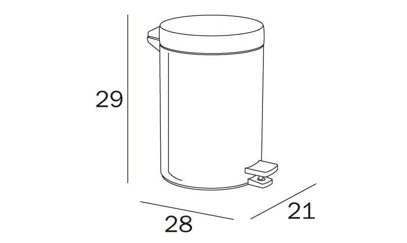 Металлическая мусорная корзина INDA® HOTELLERIE ARCH-00058946 - Вид №2