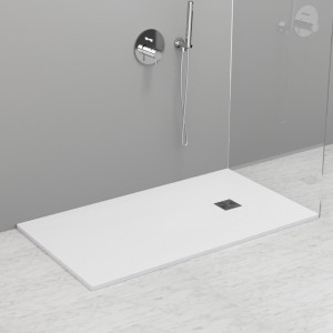 704130 Душевой поддон из минерального литья БЕЛЫЙ МАТОВЫЙ в комплекте с сифоном, Kerasan DOCCIA Италия