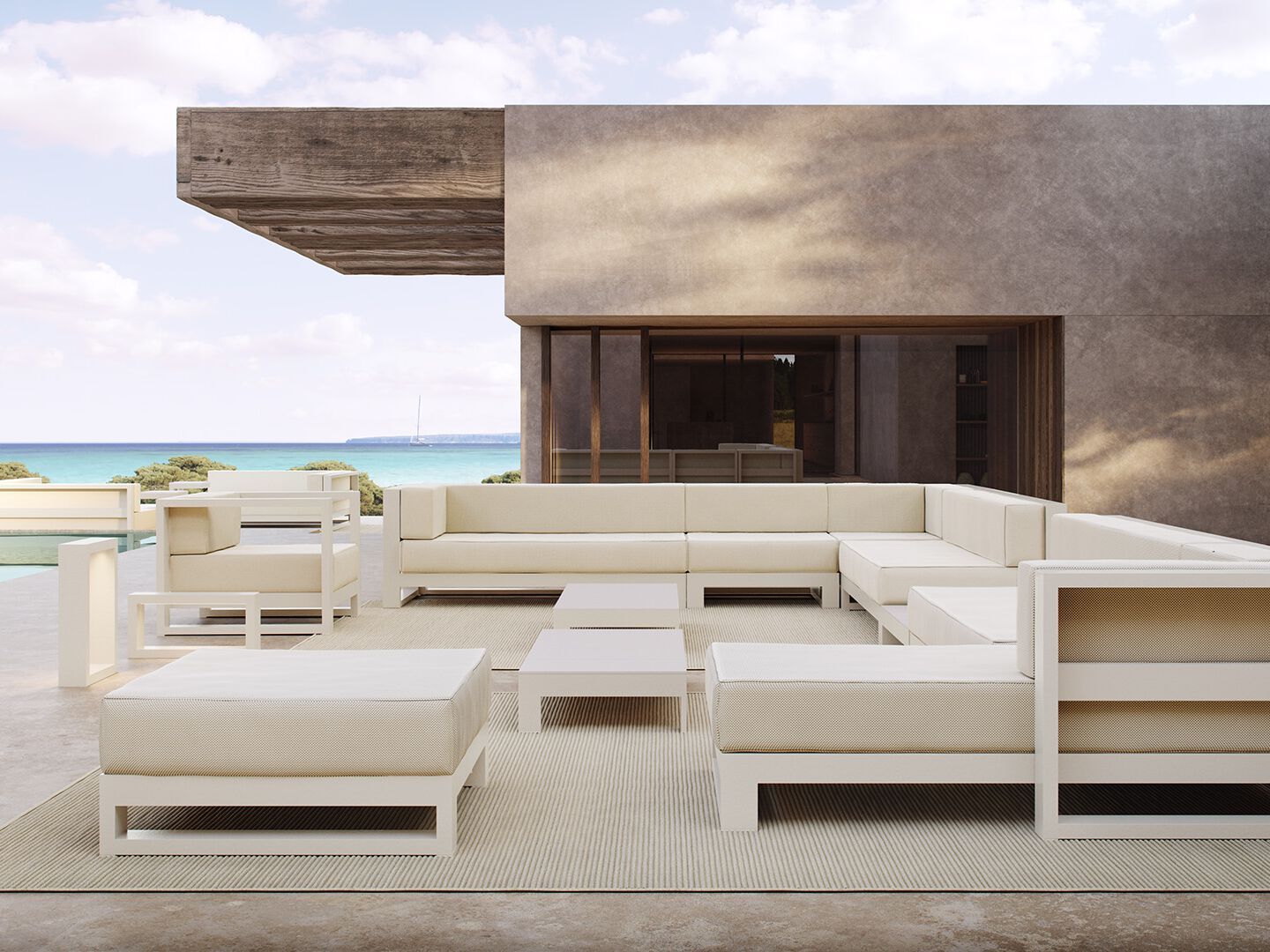 Ткань сад диван Vondom Posidonia ARCH-00099836 - Вид №3