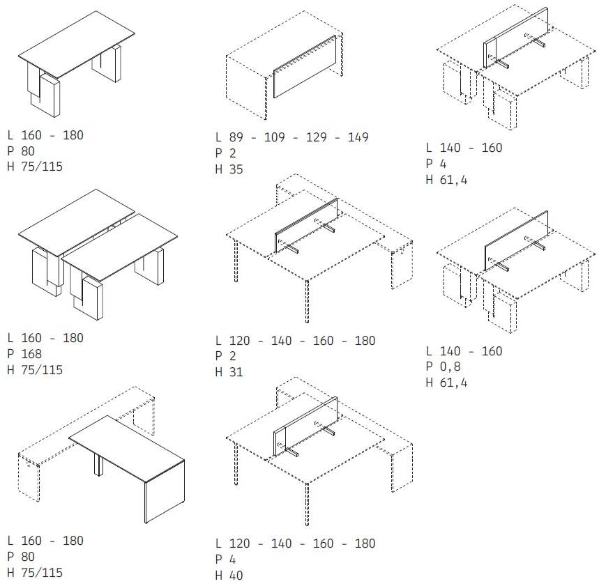 Citterio Рабочая станция с регулируемой высотой Bridge sun-id-1399625 - Вид №4