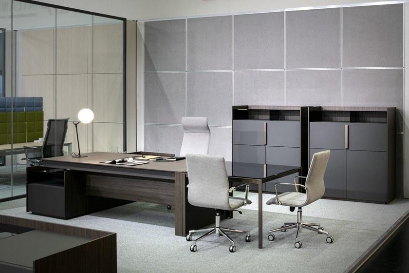 CUF Milano Рабочий стол из ламината со стеклянным столом Vittoria Vi 02 + vi ta 60 - Вид №1