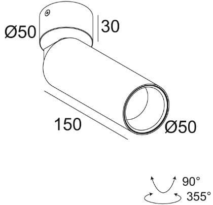 Круглый регулируемый светодиодный прожектор Deltalight VIZIR ON ARCH-00034045 - Вид №11