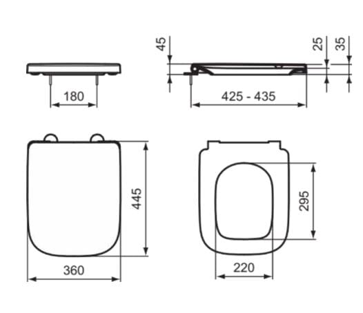 Мягкое сиденье для унитаза Ideal Standard i. life B ARCH-00043759 - Вид №5