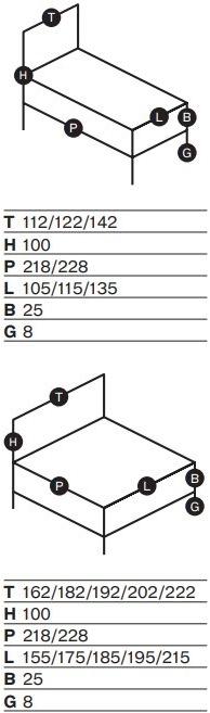 Frauflex Кровать-контейнер с мягкой обивкой и изголовьем из капитоне sun-id-1428861 - Вид №1