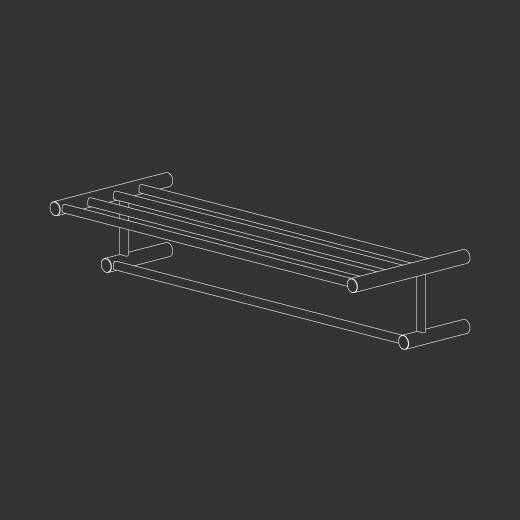Полка с полотенцесушителем L. 600 мм  STE27 CEADESIGN  - Вид №1