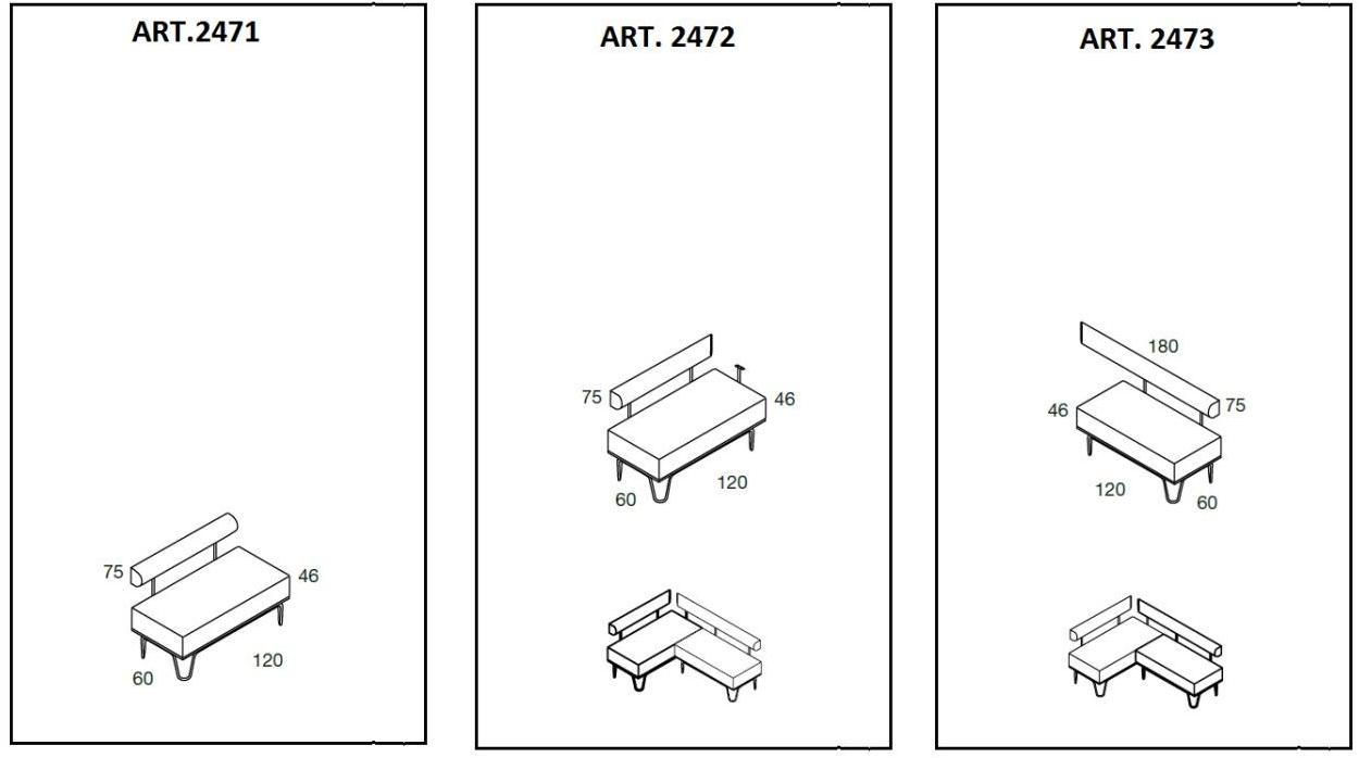 Sedex Модульная скамейка с мягкой подкладкой и спинкой sun-id-1453701 - Вид №2