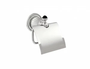 033277.N00.01 Держатель для туалетной бумаги с черными кристаллами swarovski Золото 24К