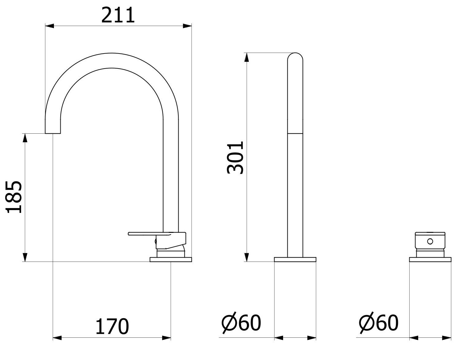 Смеситель для раковины с 2 отверстиями IB K2 ARCH-00023169 - Вид №2