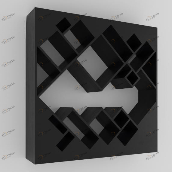 Стеллаж для книг черный "Геометрия" от Odingeniy ODINGENIY ГЕОМЕТРИЯ 178302 Черный 