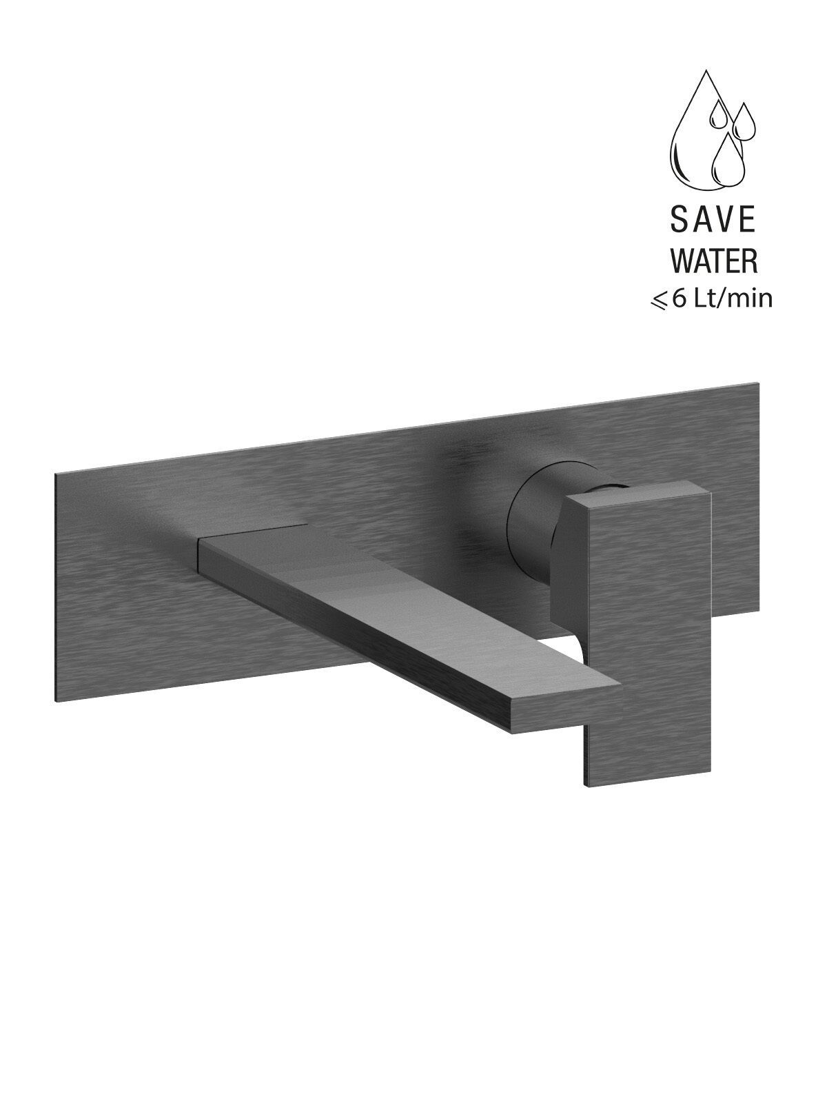 Настенный смеситель для раковины с пластиной без слива Rubinetterie Frattini Vita Due ARCH-00054452 - Вид №32