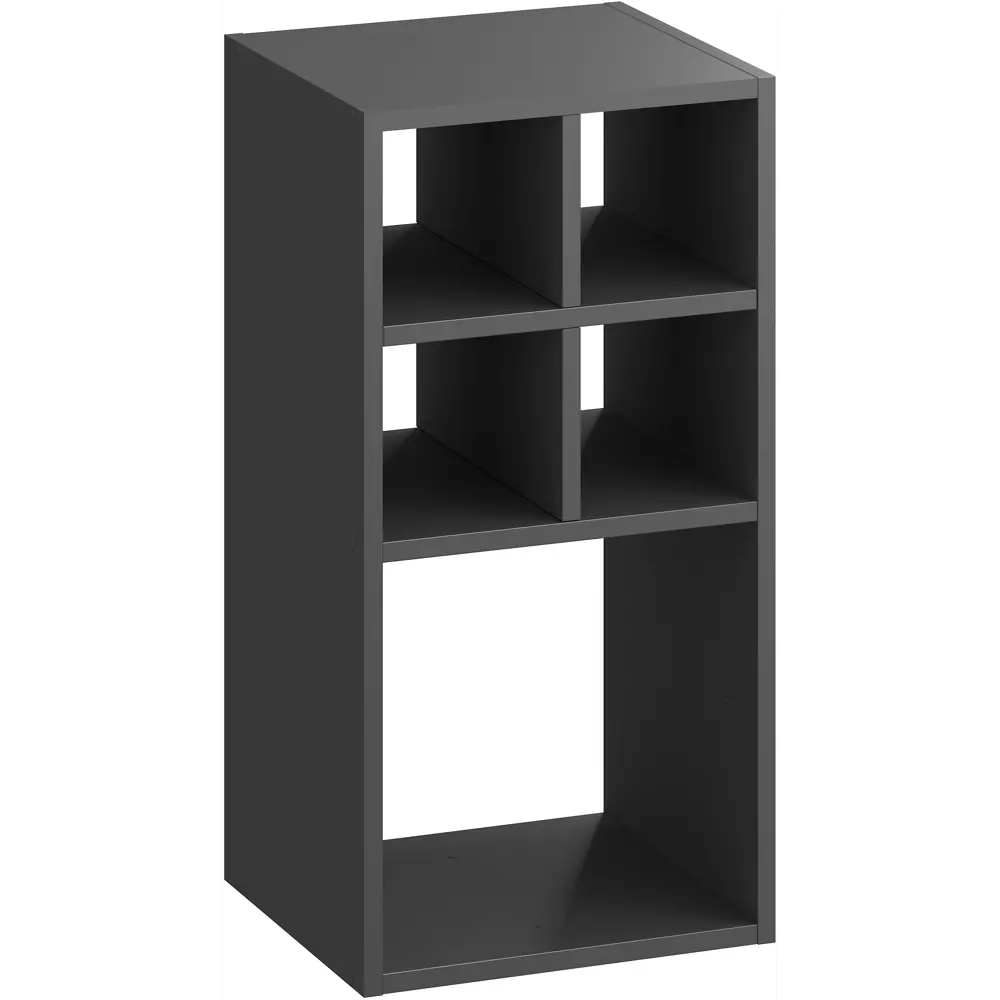 Вставка крестовая SPACEO KUB 380х315 мм, дерево, цвет графит STLM-2185634 - Вид №2